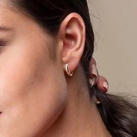 Two Chain Mini Hoops