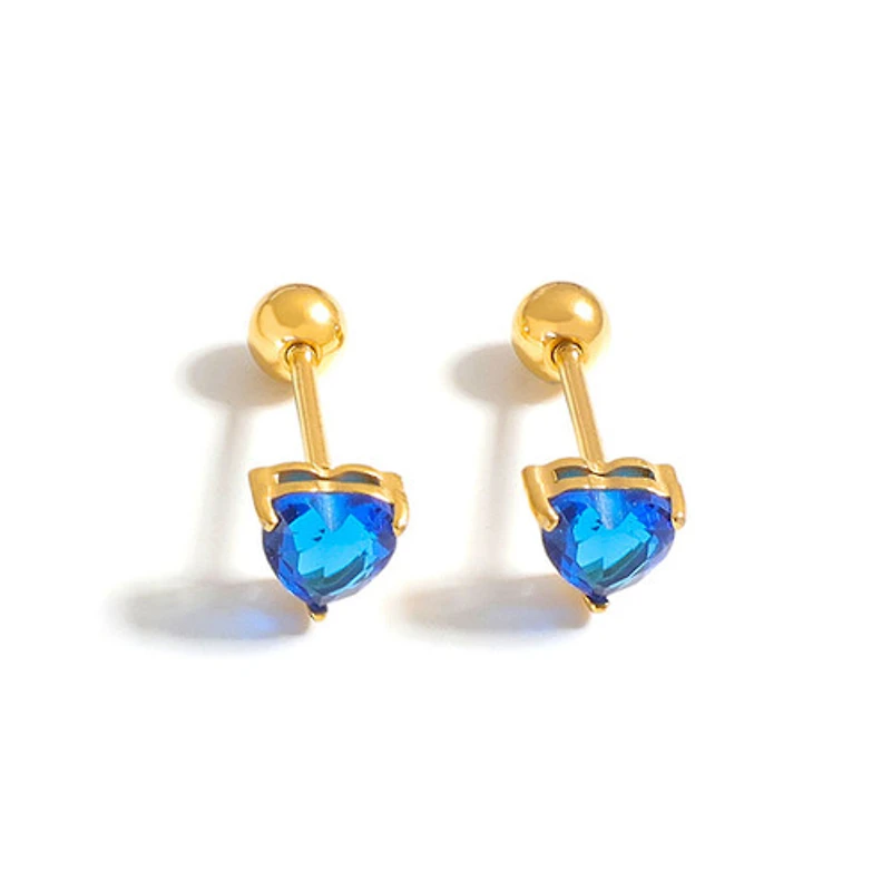 Gold Birthstone Twist On Studs