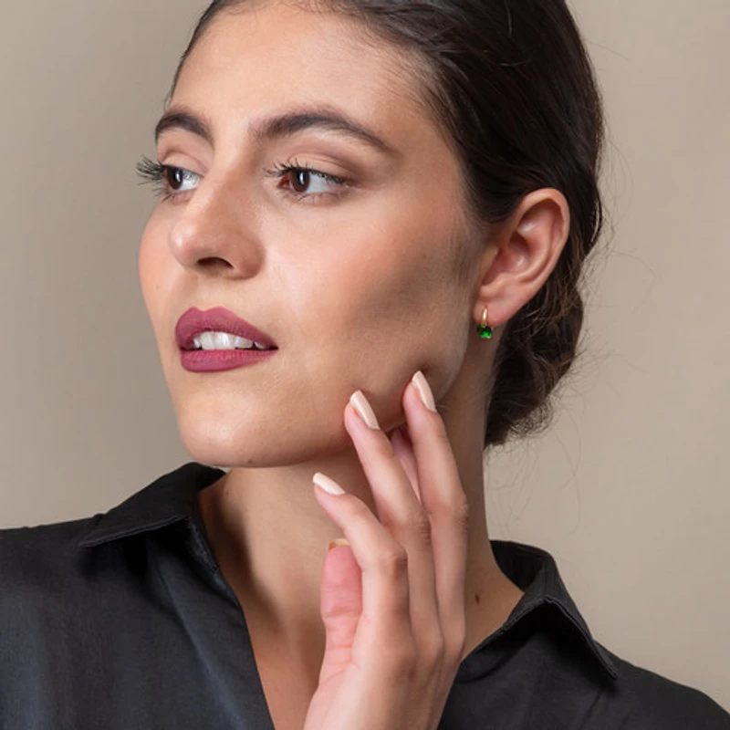 Bejeweled Gold Hoops
