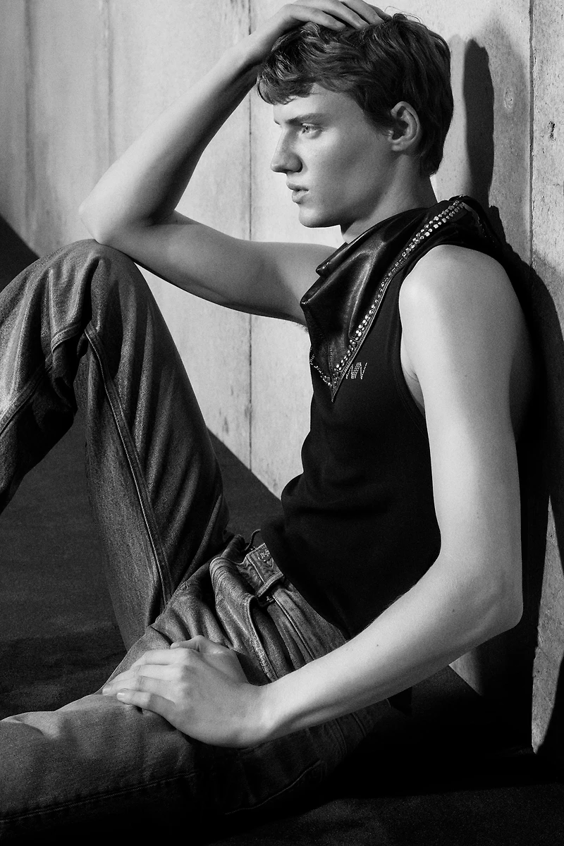 RHINESTONE LOGO TANK TOP LUDOVIC DE SAINT SERNIN x ZARA