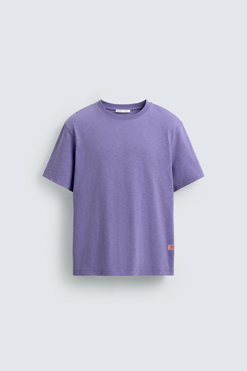 REGULAR FIT SLUB TEXTURE T-SHIRT
