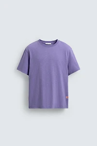 REGULAR FIT SLUB TEXTURE T-SHIRT