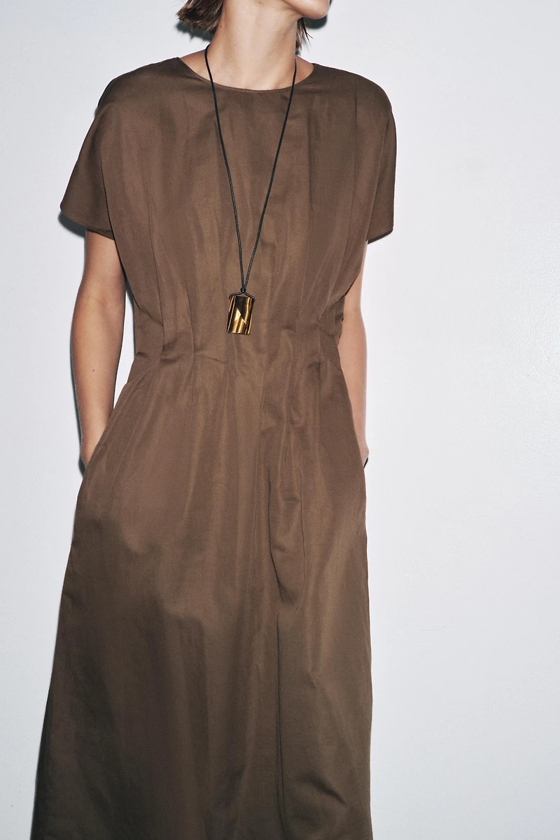 ZW COLLECTION PLEATED MIDI DRESS