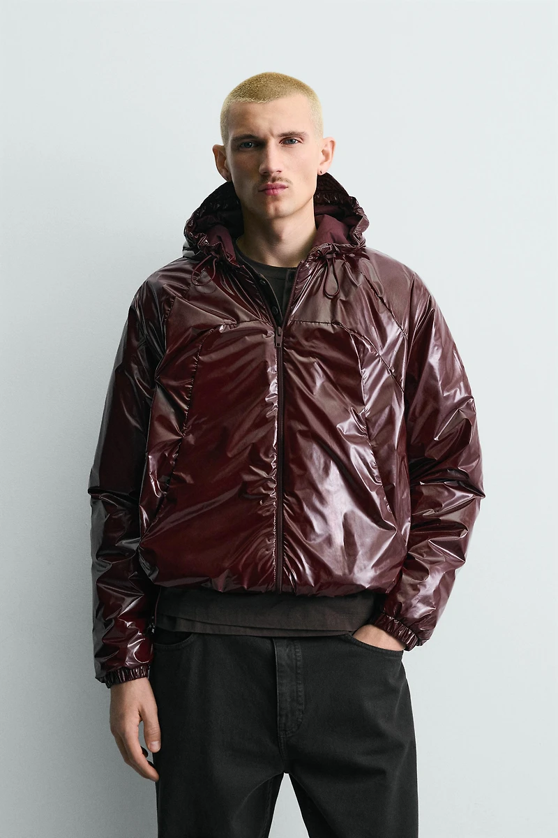 SHINY WATER REPELLENT PUFFER JACKET