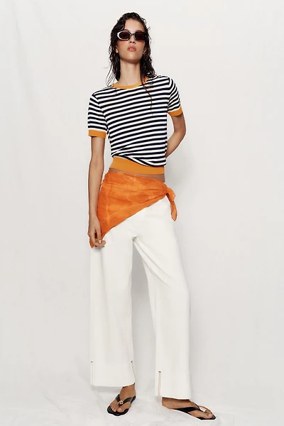 STRIPED KNIT TOP