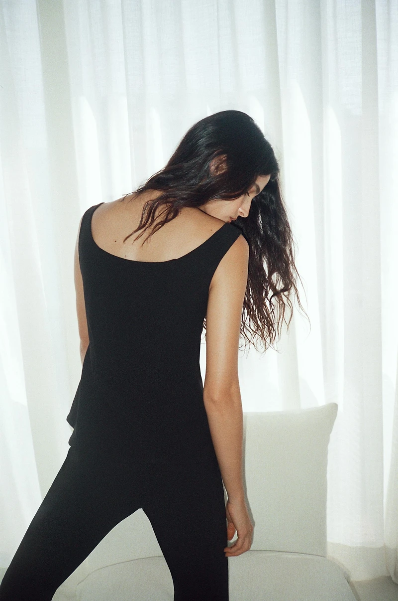 CREPE FLARE PANTS