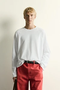 T-SHIRT COLOR BLOCK EN COTON ET LIN