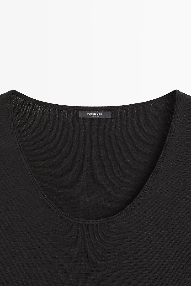 Midi dress with sleeve detail