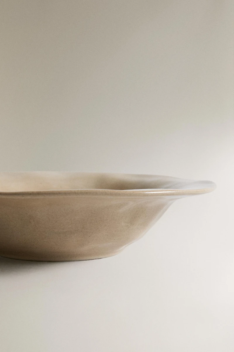 IRREGULAR STONEWARE SOUP PLATE