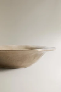 IRREGULAR STONEWARE SOUP PLATE