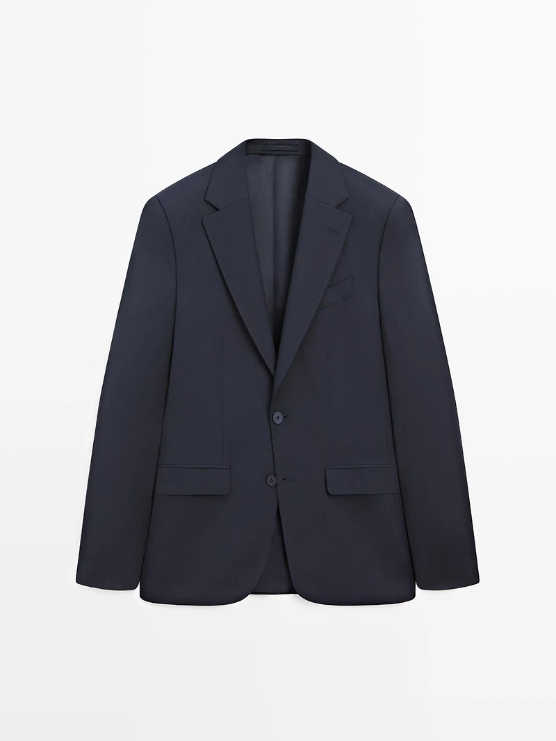Cool wool blend suit blazer