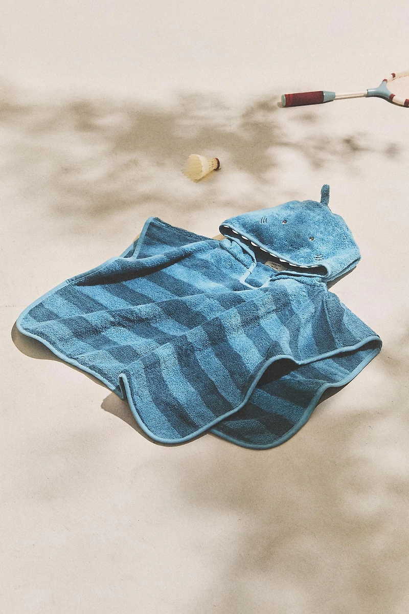 KIDS' SHARK BEACH PONCHO