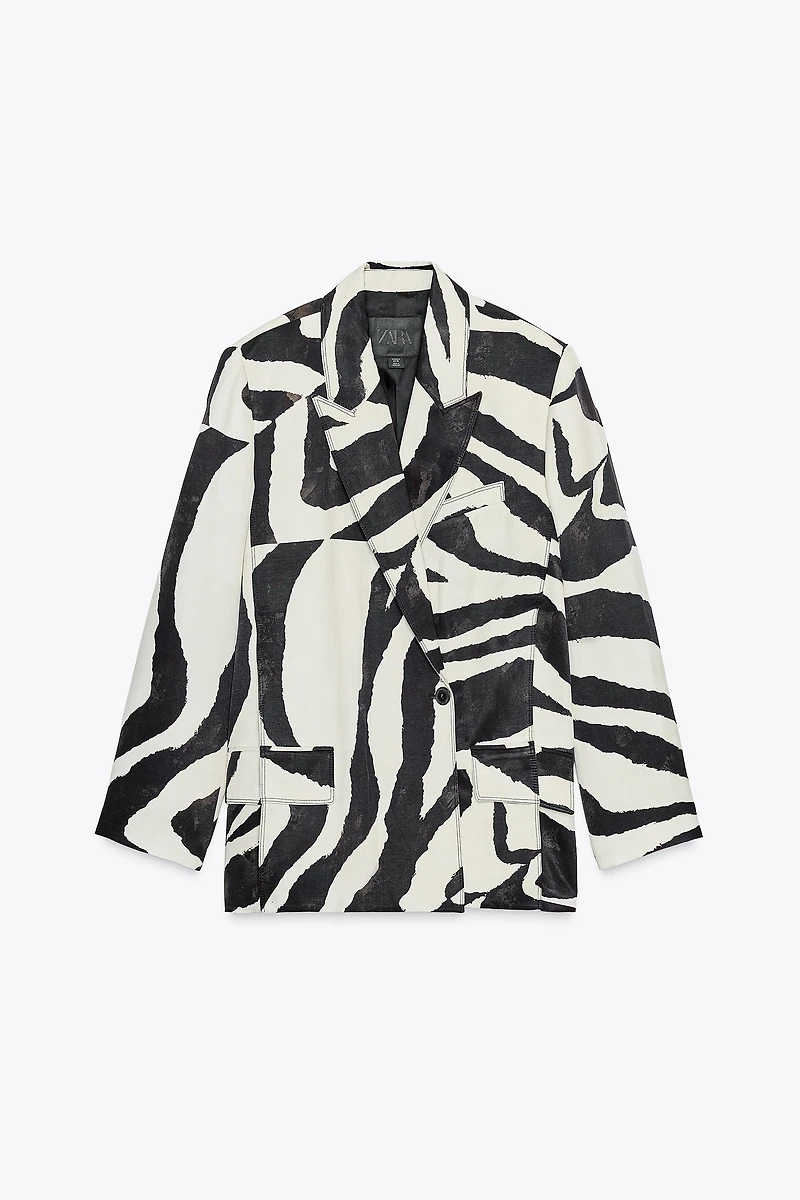 ZW COLLECTION ANIMAL PRINT BLAZER
