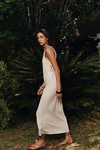 COMBINATION CROCHET MIDI DRESS
