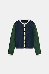 GILET EN MAILLE COLOR BLOCK