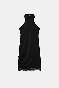 LACE HALTER DRESS