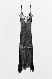 DOTTED LACE PRINT DRESS