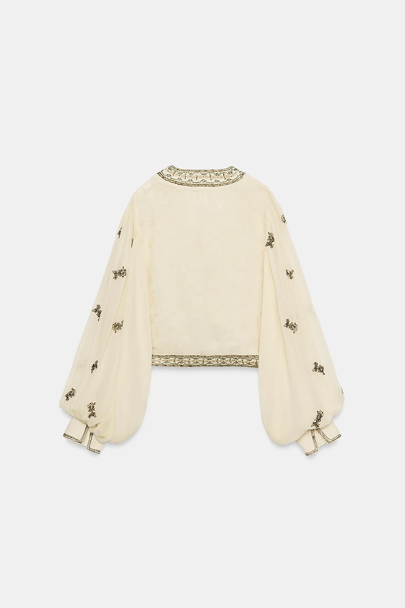BEAD EMBROIDERED BLOUSE ZW COLLECTION