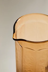HAMMERED GLASS PITCHER