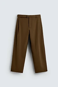 BELTED RELAXED FIT PANTS