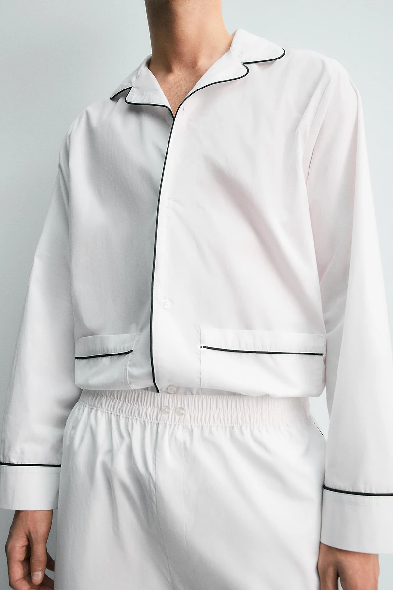 LIMITED EDITION PAJAMA SET WITH CONTRAST PIPING