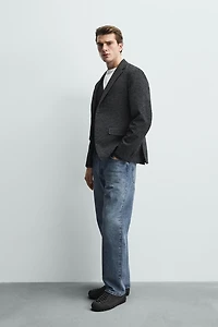 BLAZER EN PIED-DE-POULE BOUCLÉ