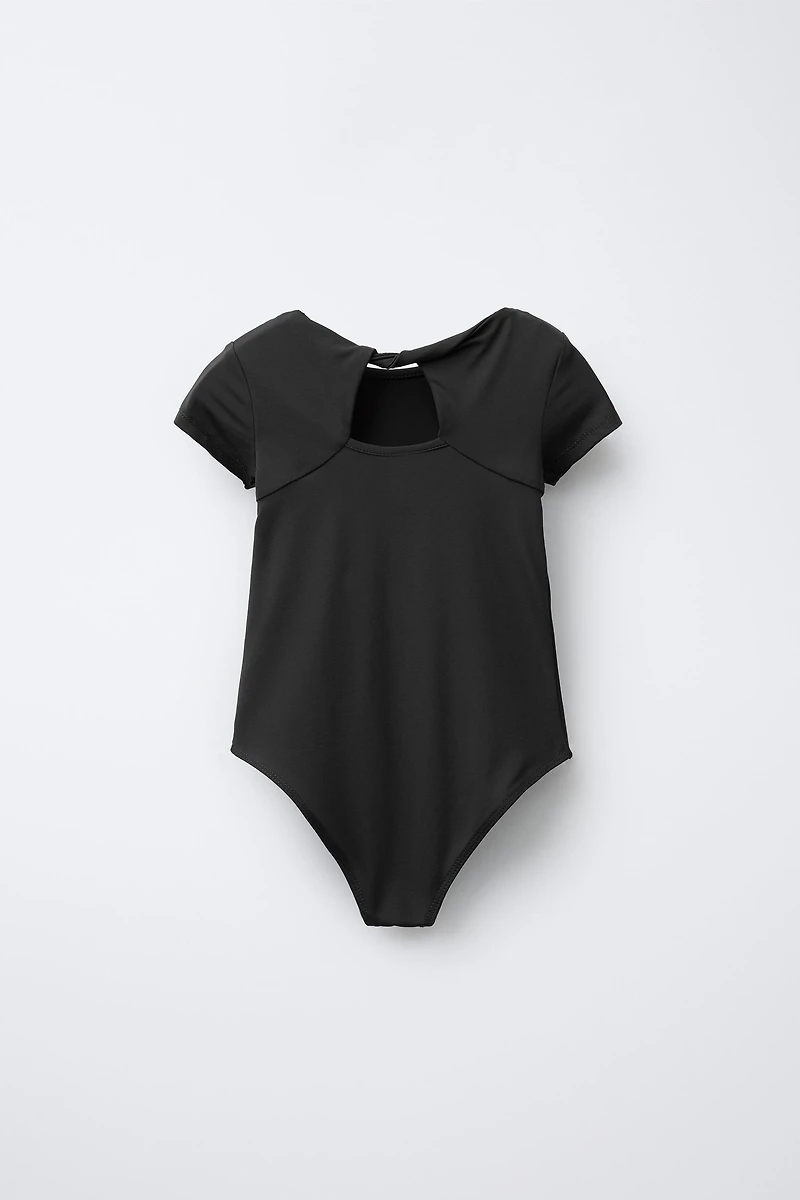 POLYAMIDE KNOTTED CUT OUT BODYSUIT