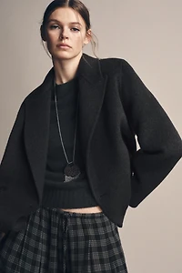 DOUBLE BREASTED WOOL BLEND BLAZER ZW COLLECTION