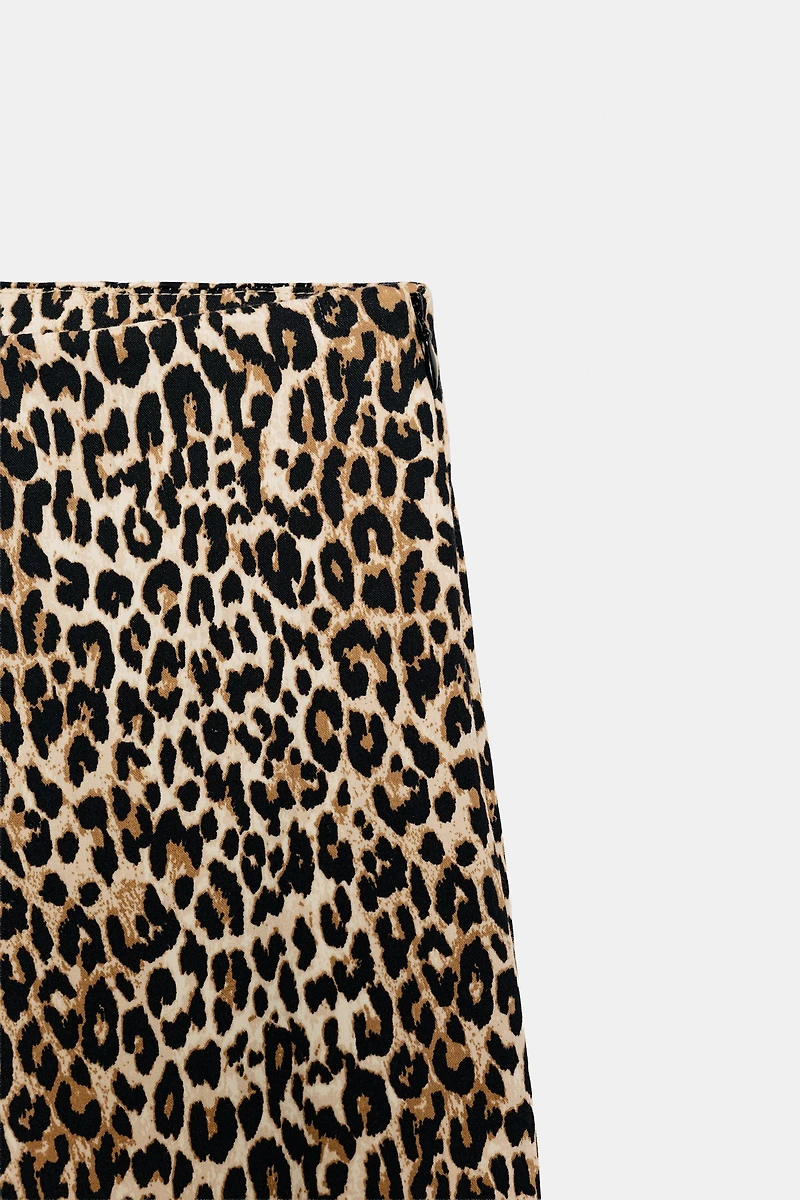 PANTALON CAPRI À IMPRIMÉ ANIMALIER