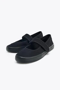 FABRIC STRAP BALLET FLATS