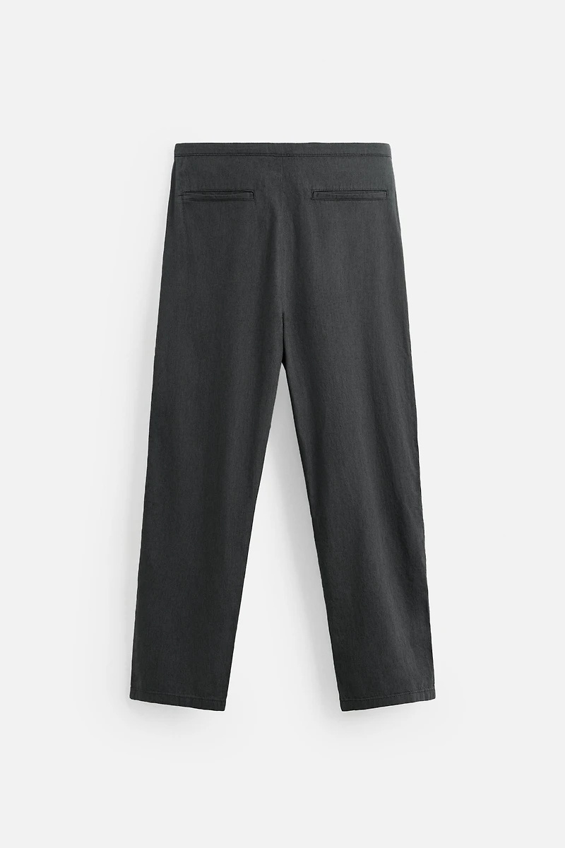 COTTON LINEN PANTS