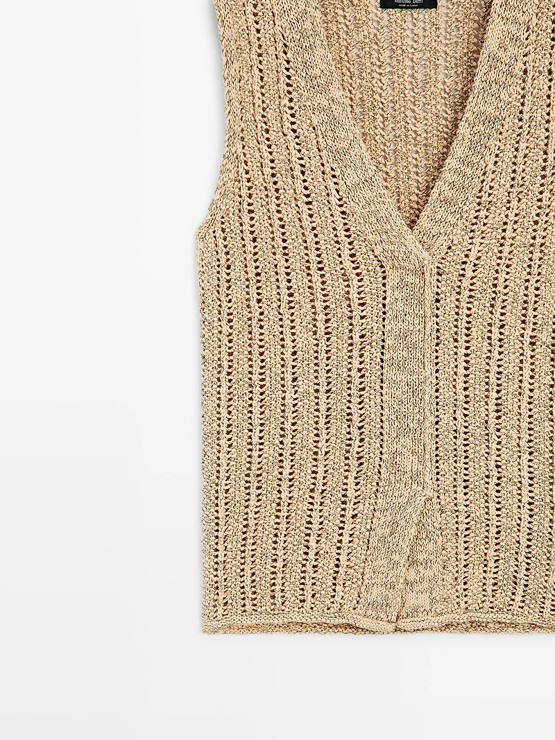 Cutwork vest