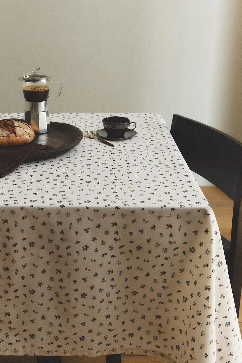 FRUIT PRINT RESIN-COATED COTTON TABLECLOTH