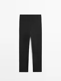 Pantalon legging en soie mélangée