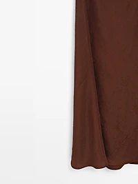 Long satin dress with open back