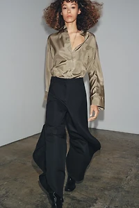 ZW COLLECTION WIDE-LEG PANTS WITH VENTS