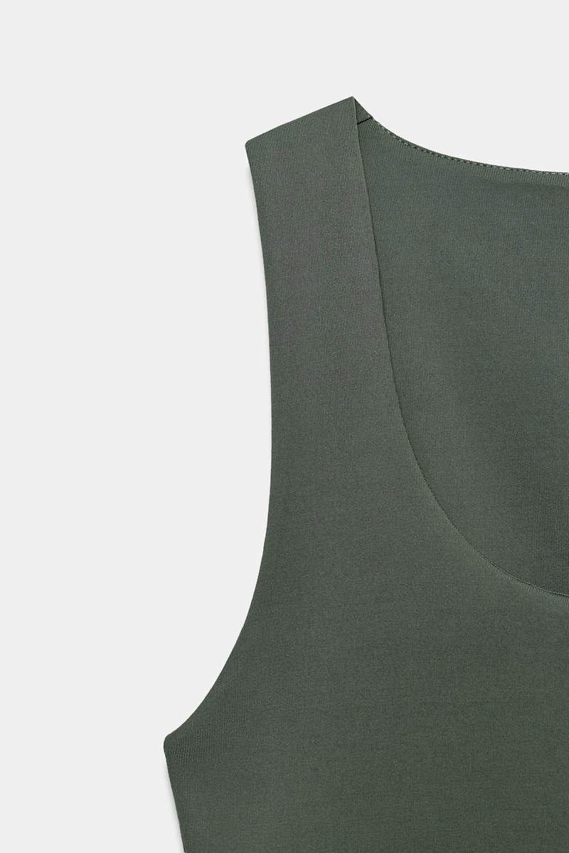 WIDE STRAP POLYAMIDE T-SHIRT