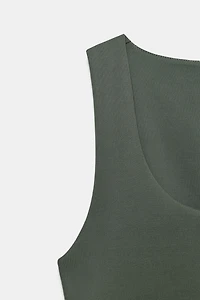 WIDE STRAP POLYAMIDE T-SHIRT