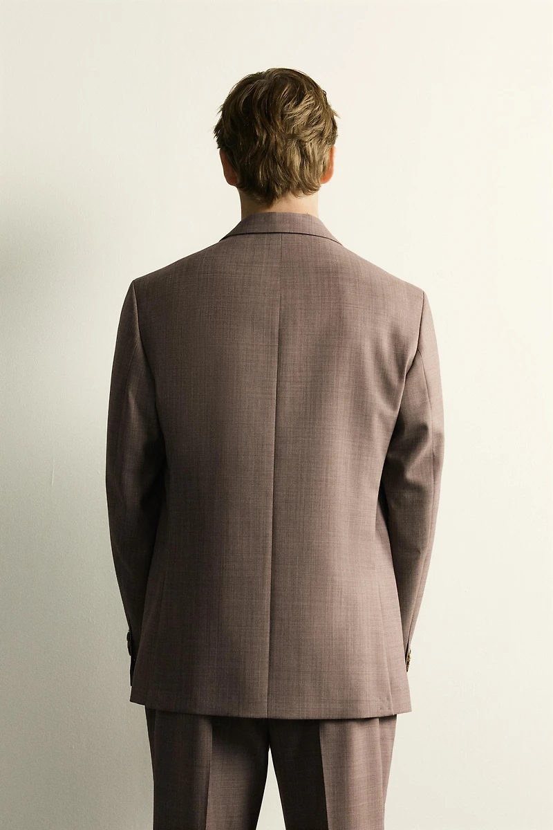 WOOL TEXTURED SUIT BLAZER