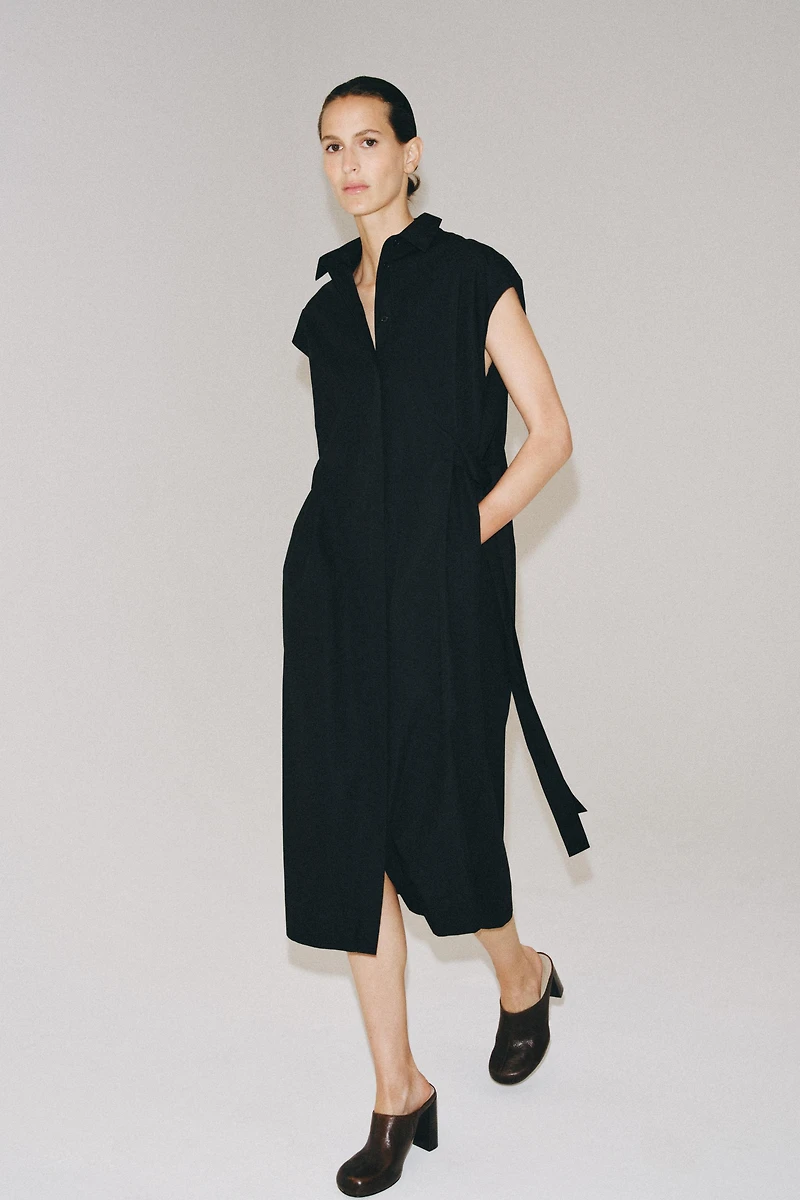 TIED SHIRT DRESS ZW COLLECTION