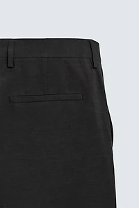 RELAXED FIT VISCOSE-LINEN SUIT PANTS
