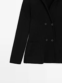 100% wool double-breasted cardigan