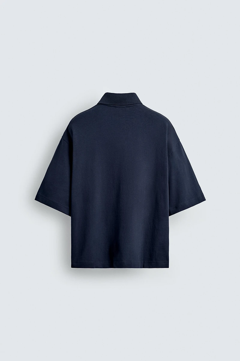 TEXT PRINT POLO SHIRT