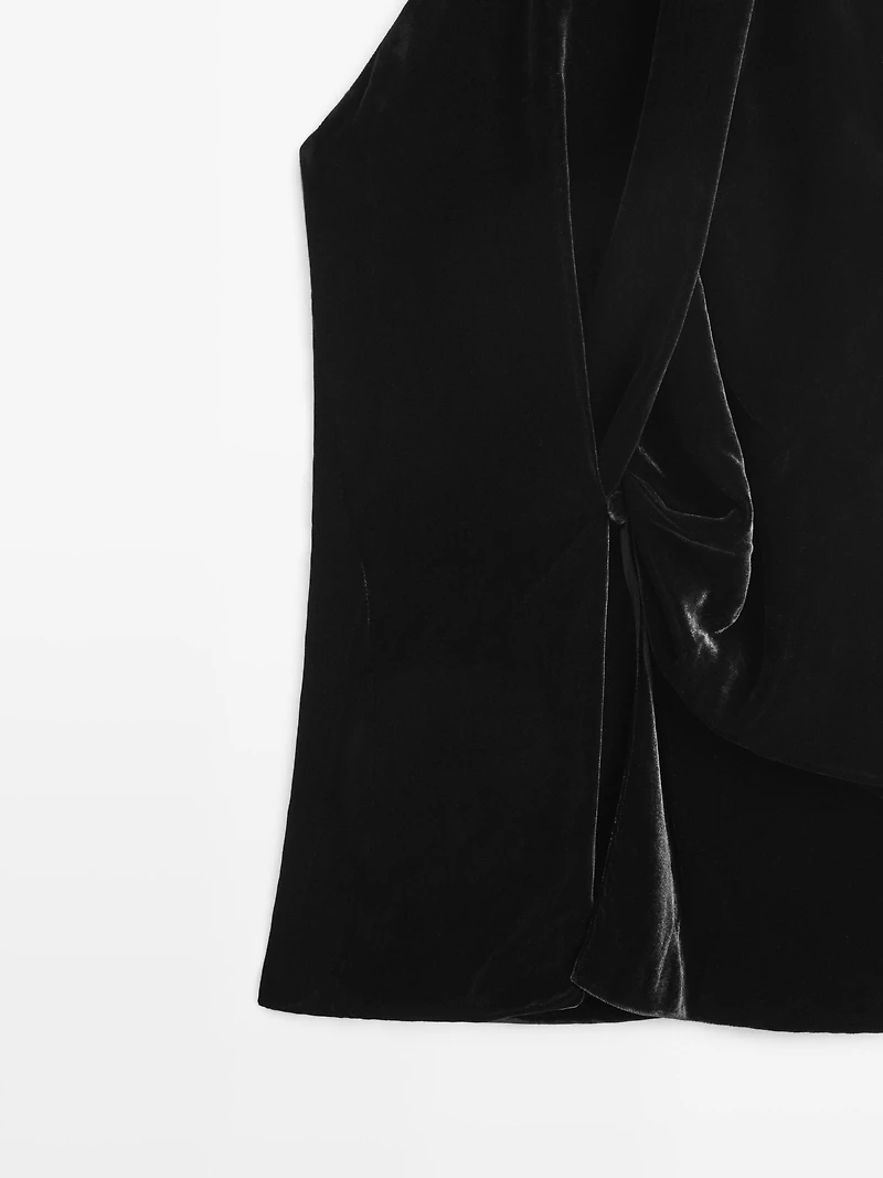 Velvet halterneck top