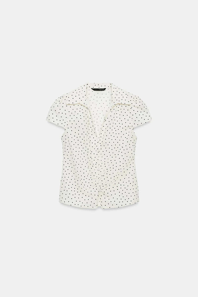 RUCHED FITTED SHIRT