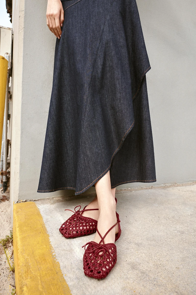 WOVEN SLINGBACK FISHERMAN SANDALS