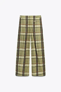 ZW COLLECTION LINEN CHECKERED PANTS