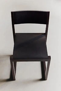 WOOD AND LEATHER FRAME CHAIR