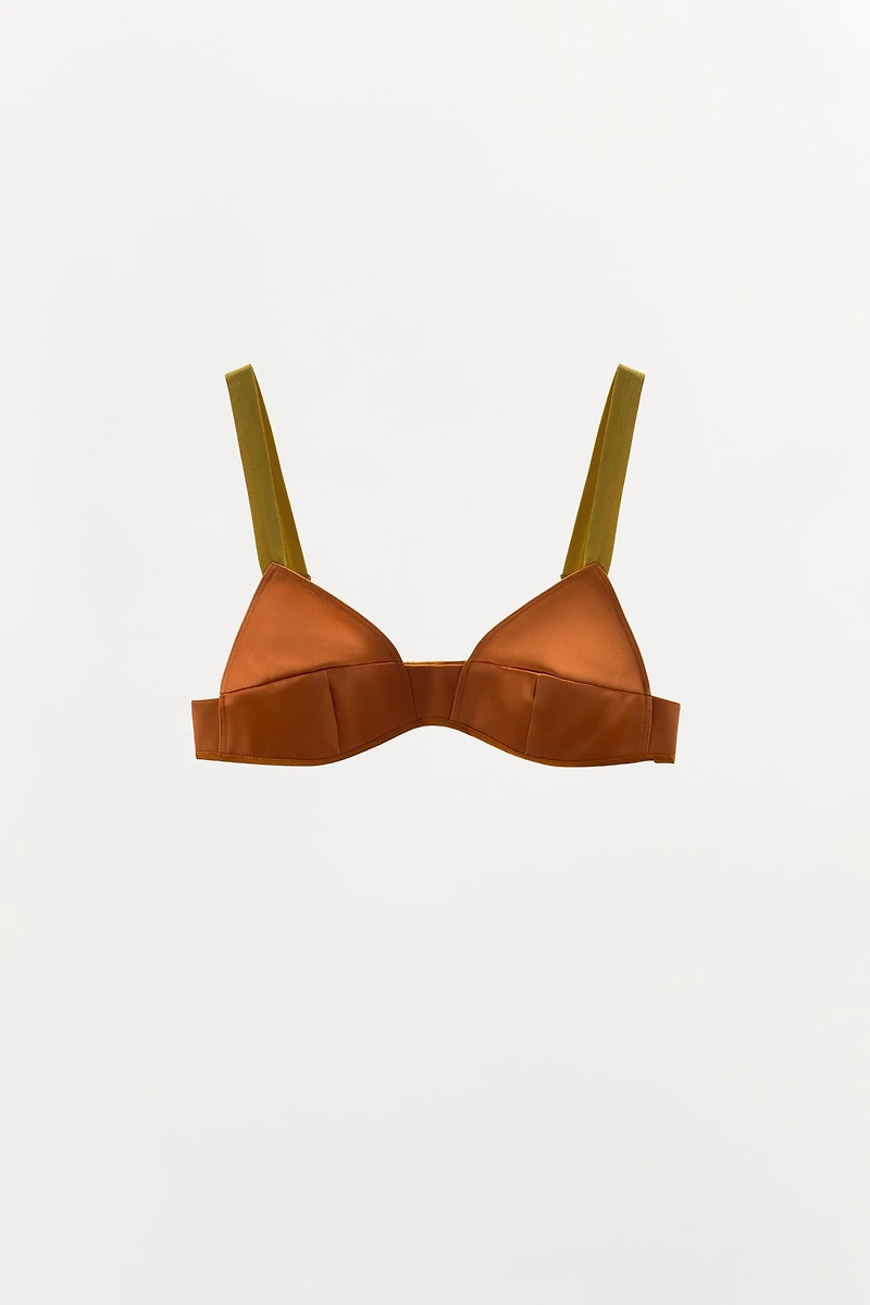 COLOR BLOCK TRIANGLE BRA