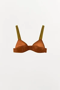 COLOR BLOCK TRIANGLE BRA